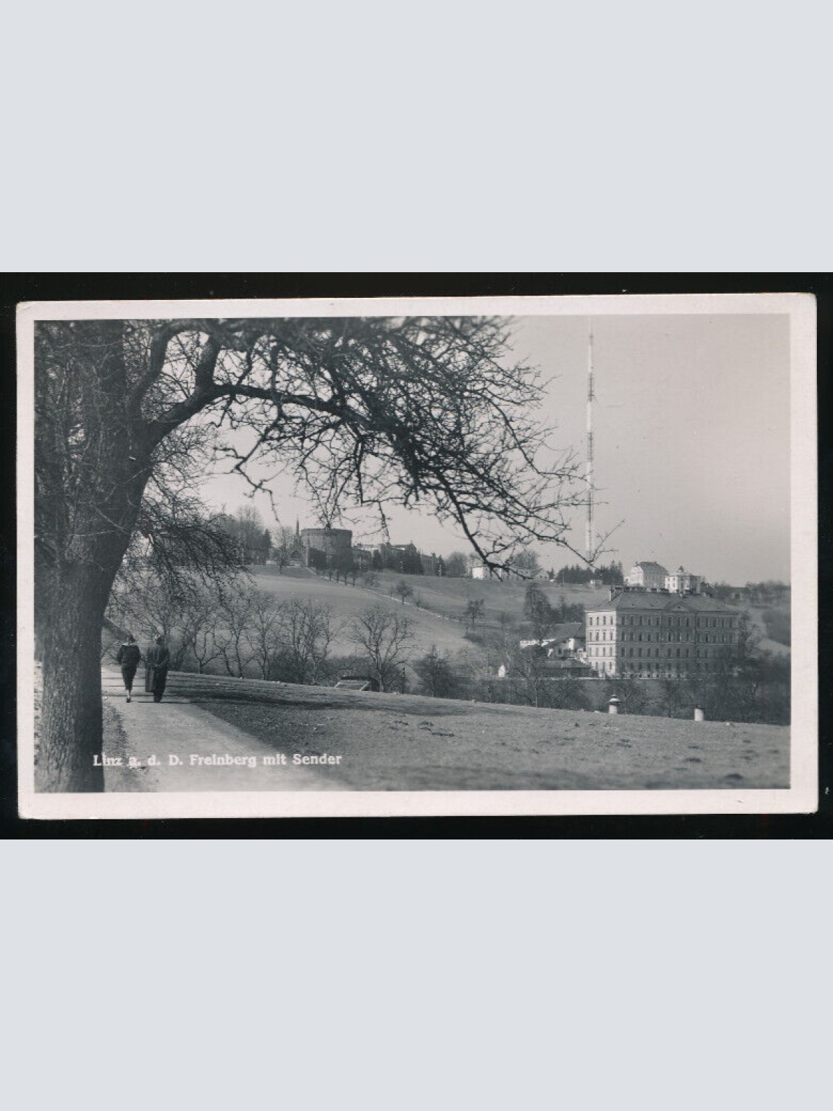 AK aus Linz an der Donau Freinberg mit Sender Oberösterreich (1837)