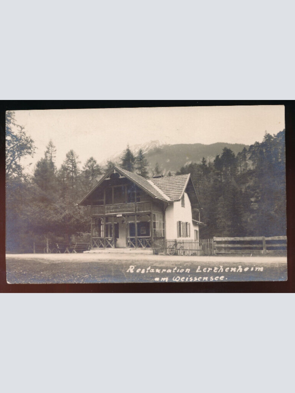 AK von der Restauration Lerchenheim am Weissensee Kärnten (5908)