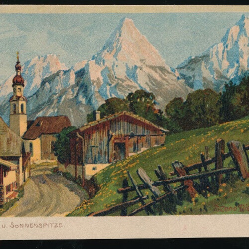 Künstler - Karte aus Leermoos in Tirol Zeno Diemer Tirol (5907)