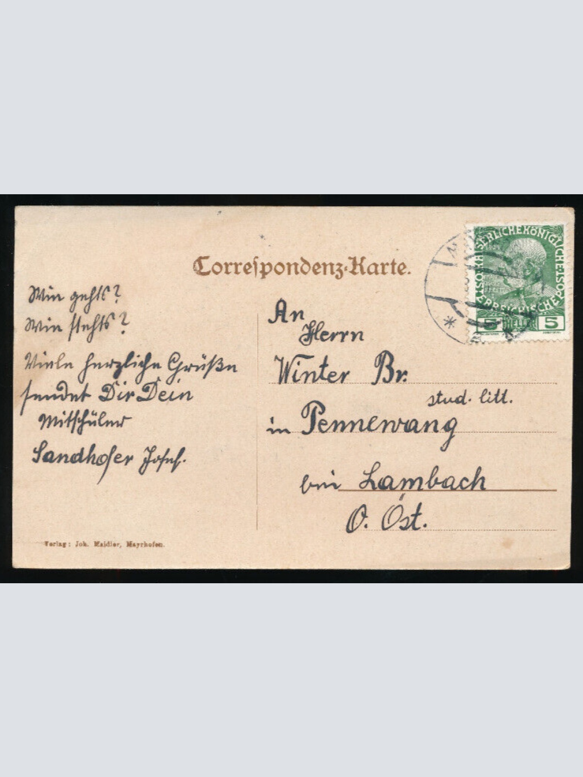 AK aus Mayerhofen im Zillertal Tirol (6049)