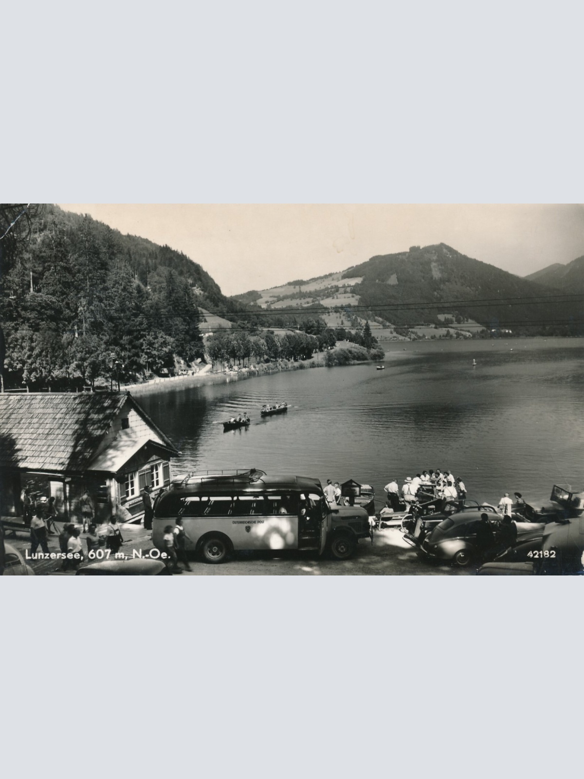 AK aus Lunzersee mit Oldtimer Niederösterreich (6122)