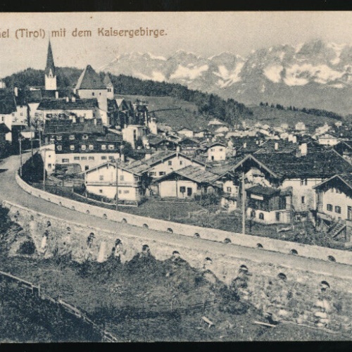 AK aus Kitzbühel mit dem Kaisergebirge Tirol (6048)