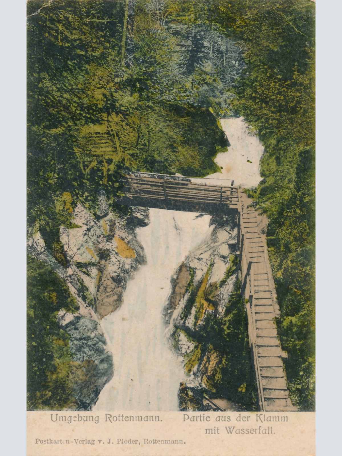 AK aus Rottenmann Partie aus der Klamm mit Wasserfall Steiermark (6073)