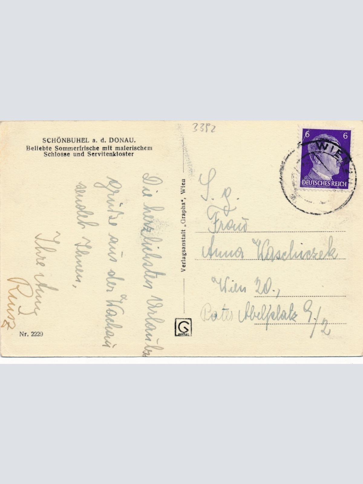 AK aus Schönbühel an der Donau mit Schloss Niederösterreich (6993)