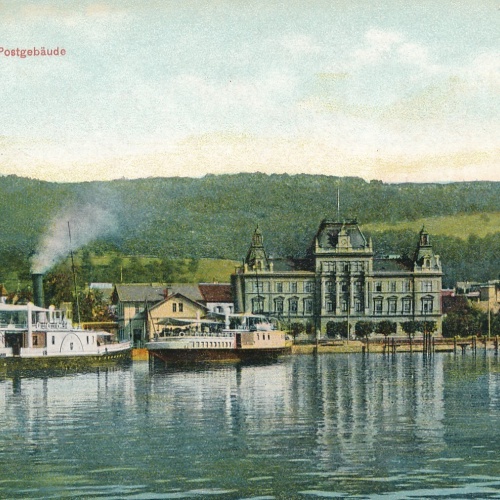 AK aus Bregenz mit Dampfschiff Vorarlberg (7006)