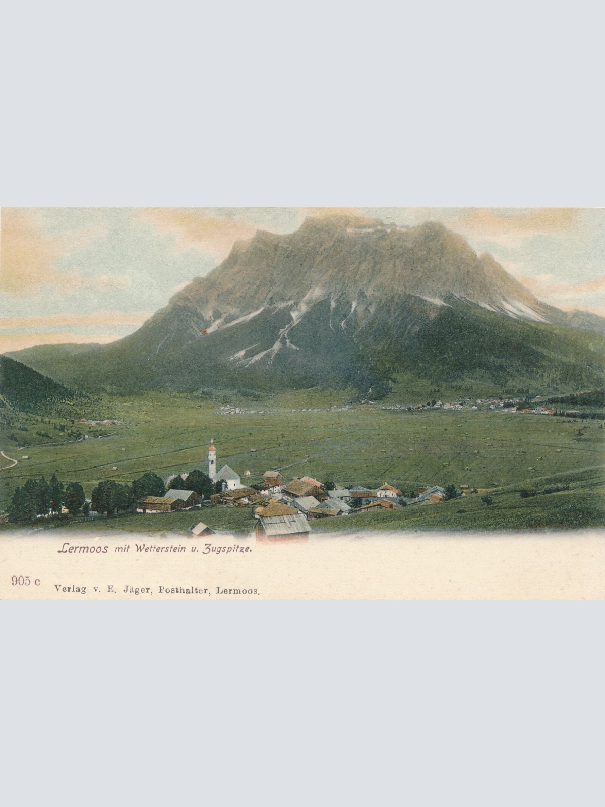 AK aus Lermoos mit Wetterstein und Zugspitze Tirol (6939)