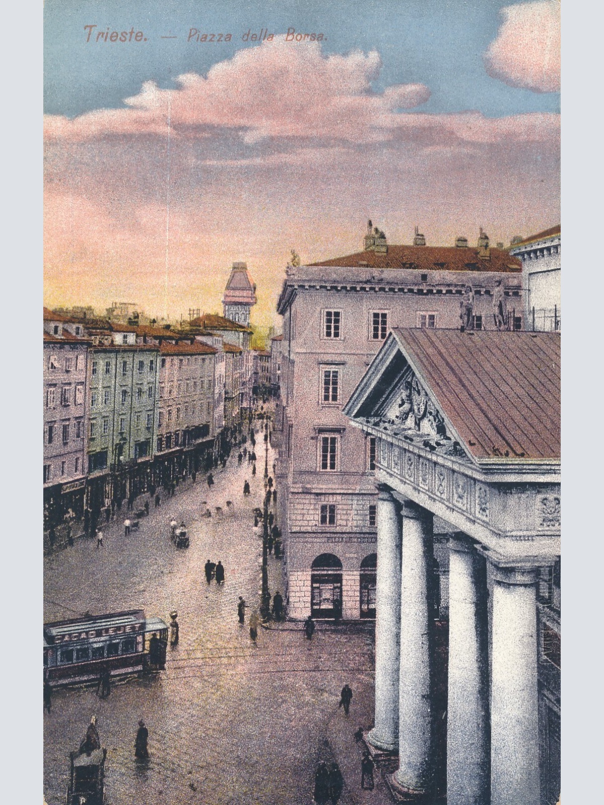 AK aus Triest - Trieste Piazza della Borsa Italien (6727)