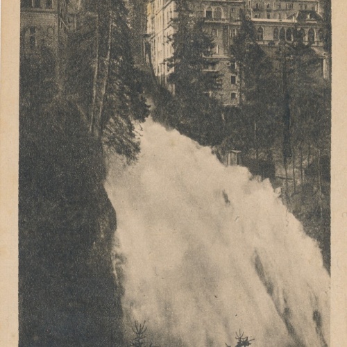 AK von einem Wasserfall Bad Gastein mit Kurhaus (7333)