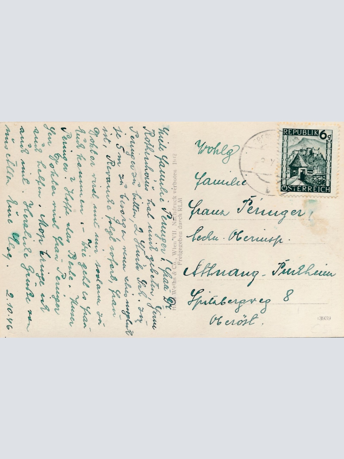 AK, Fliegeraufnahme, Eberschwang, Oberösterreich (S2030)