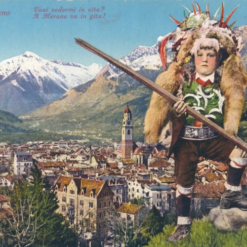 AK aus Meran mit Jungen Meraner Italien (6442)