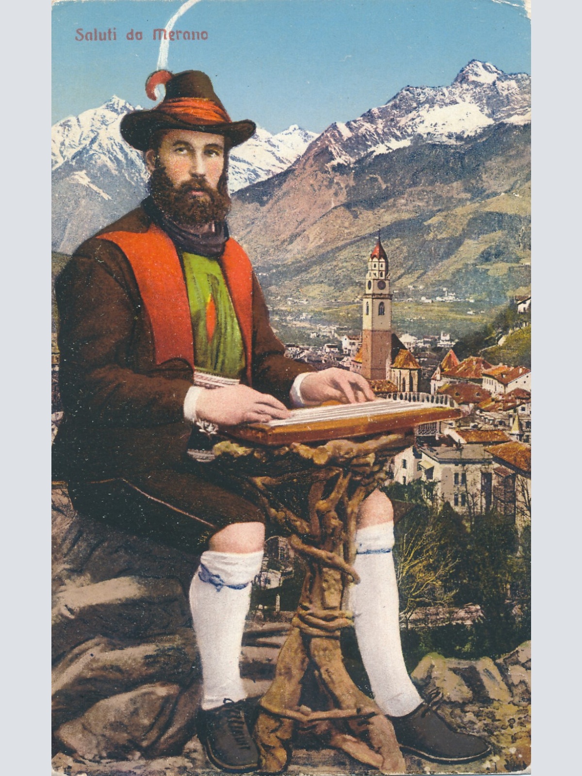 AK Saluti do Merano Italien (6436)