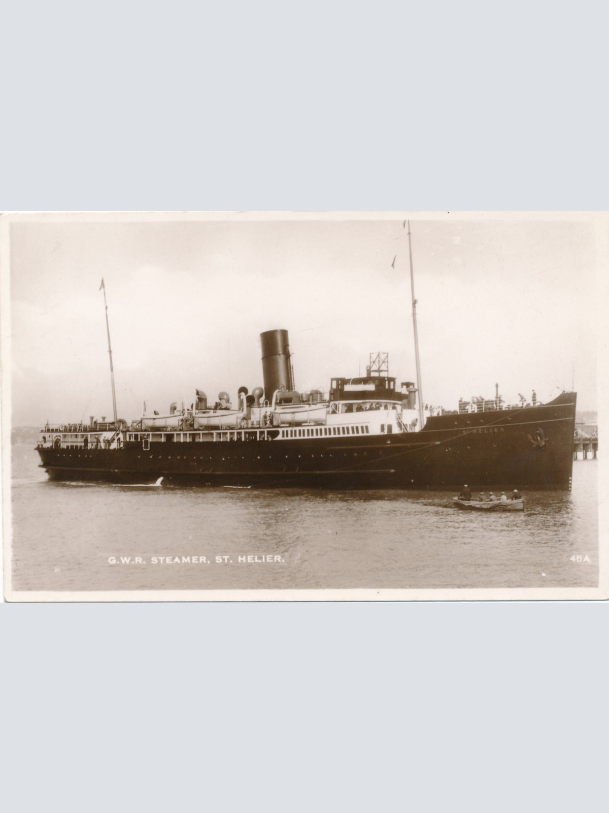 AK Schiffe Dampfschiff Maritim G.W.R Steamer St. Helier (6714)
