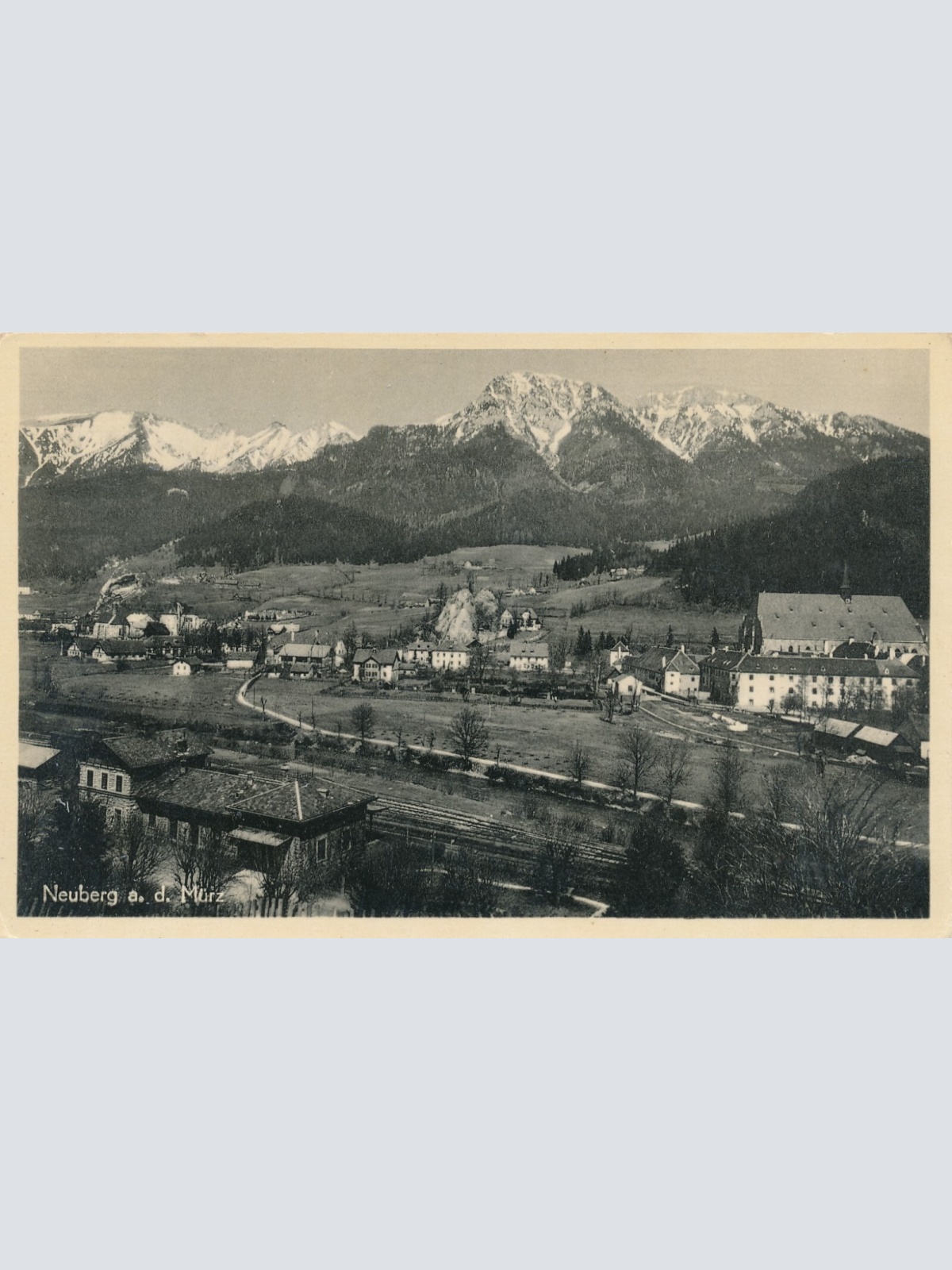 AK aus Neuberg mit Bahnhof Steiermark (7309)