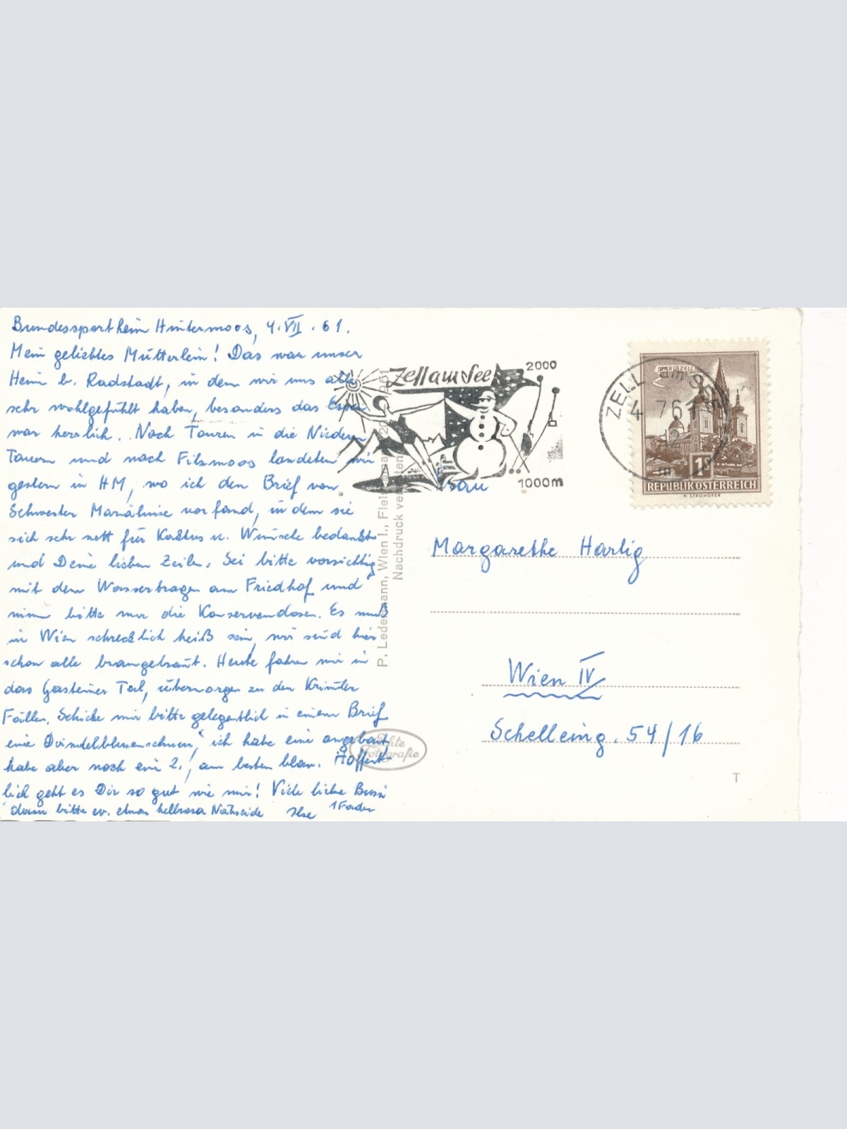 AK vom Schloß Tandalier mit Blick auf Radstadt Salzburg (7481)