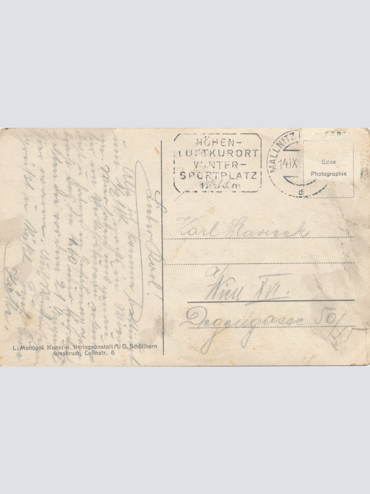 AK aus Ober Vellach mit Burg Groppenstein Kärnten (7498)