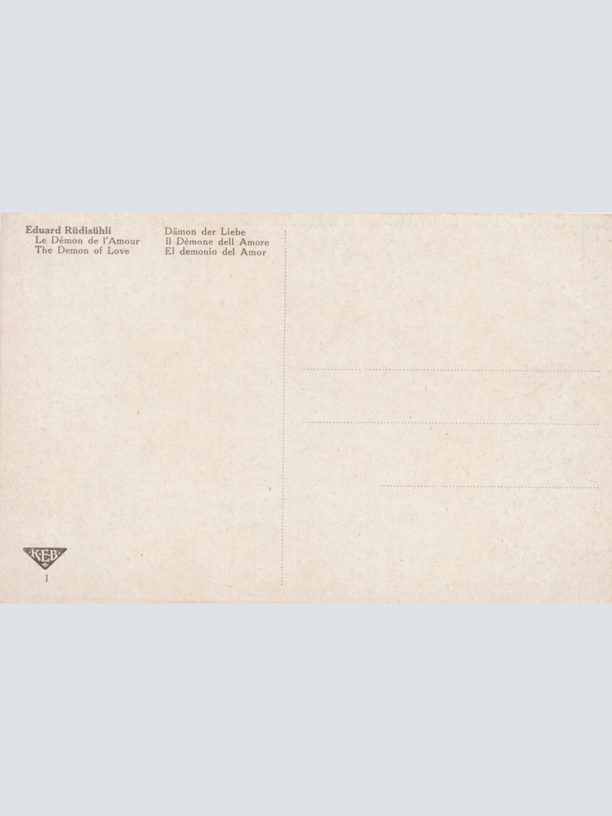 Künstlerische Sagen und Legenden Karte Dämon der Liebe Frau auf Drache (6501)