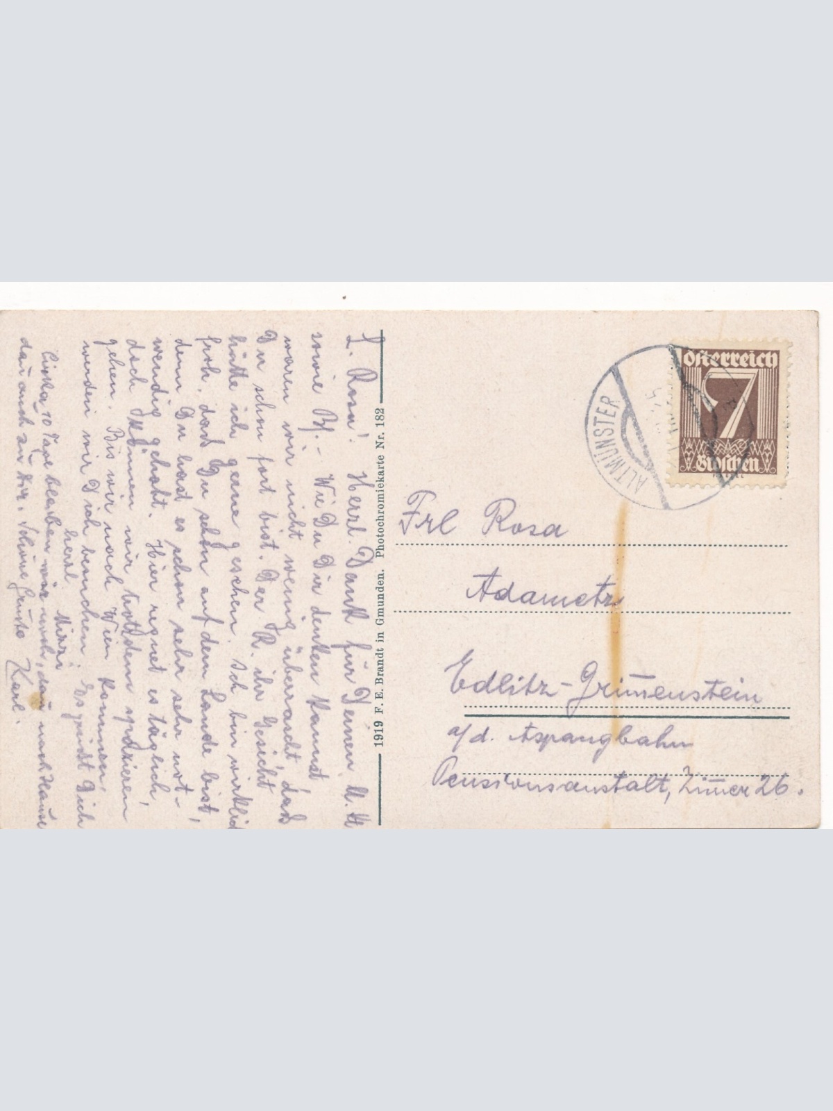 AK aus Altmünster mit dem Traunstein Oberösterreich (7443)