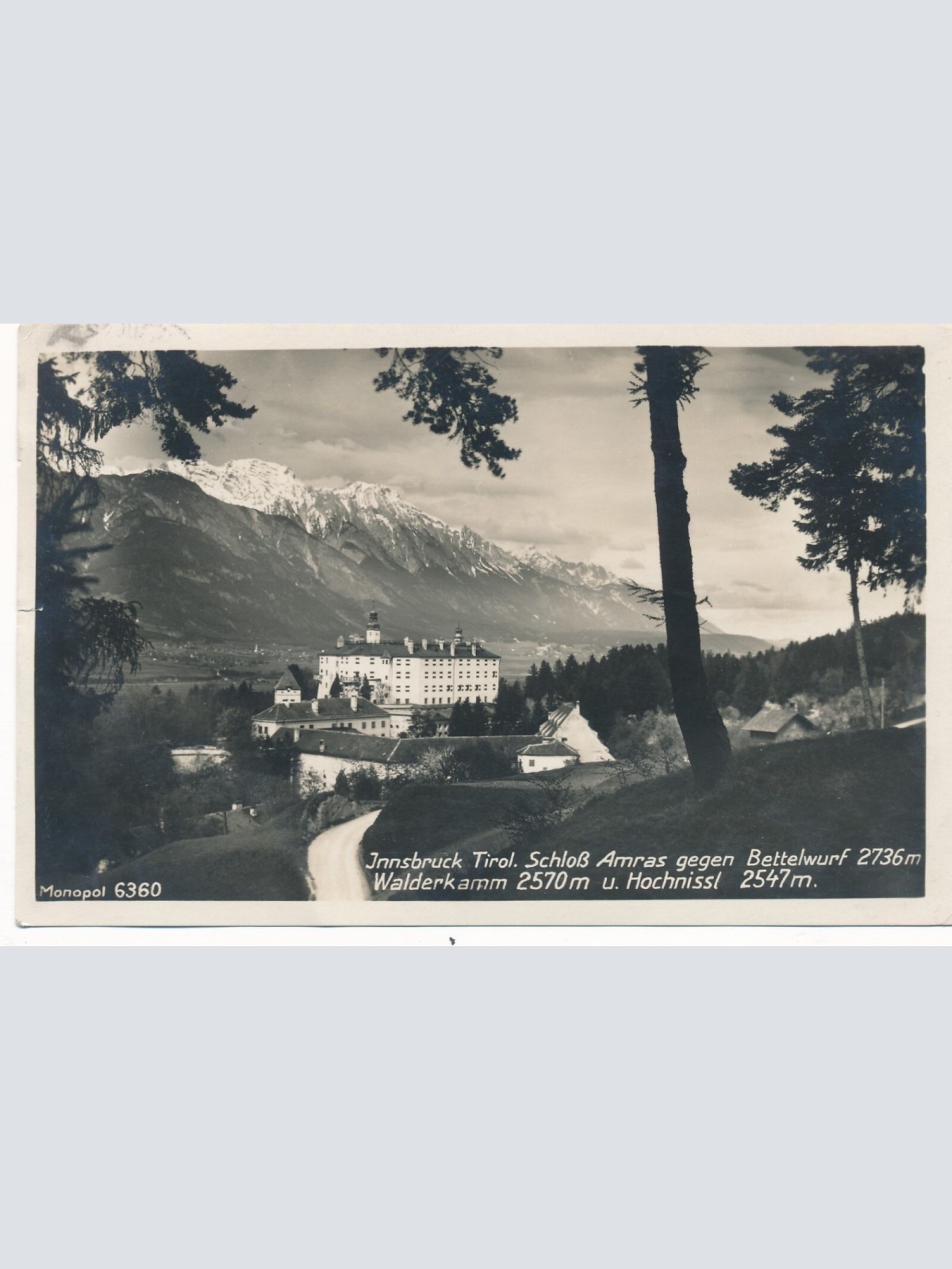 AK aus Innsbruck mit Schloß Ambras Tirol (7425)