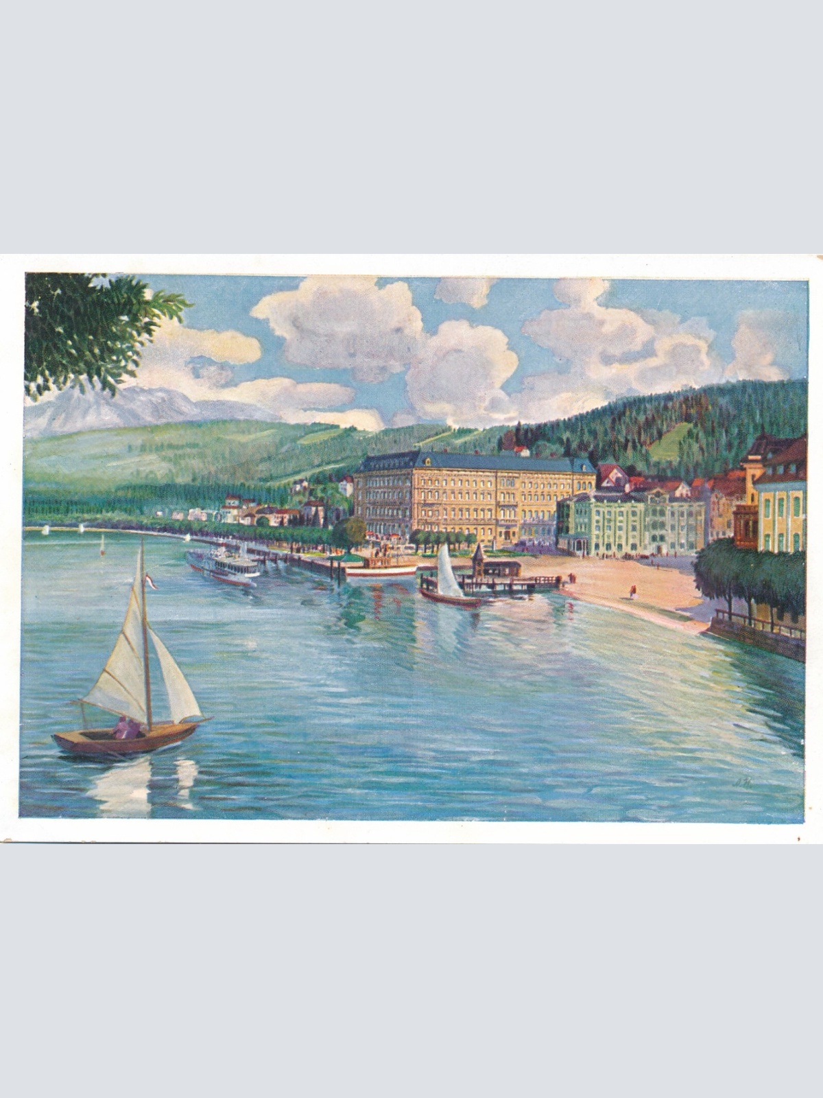 AK aus Gmunden mit Hotel Austria Oberösterreich (7431)