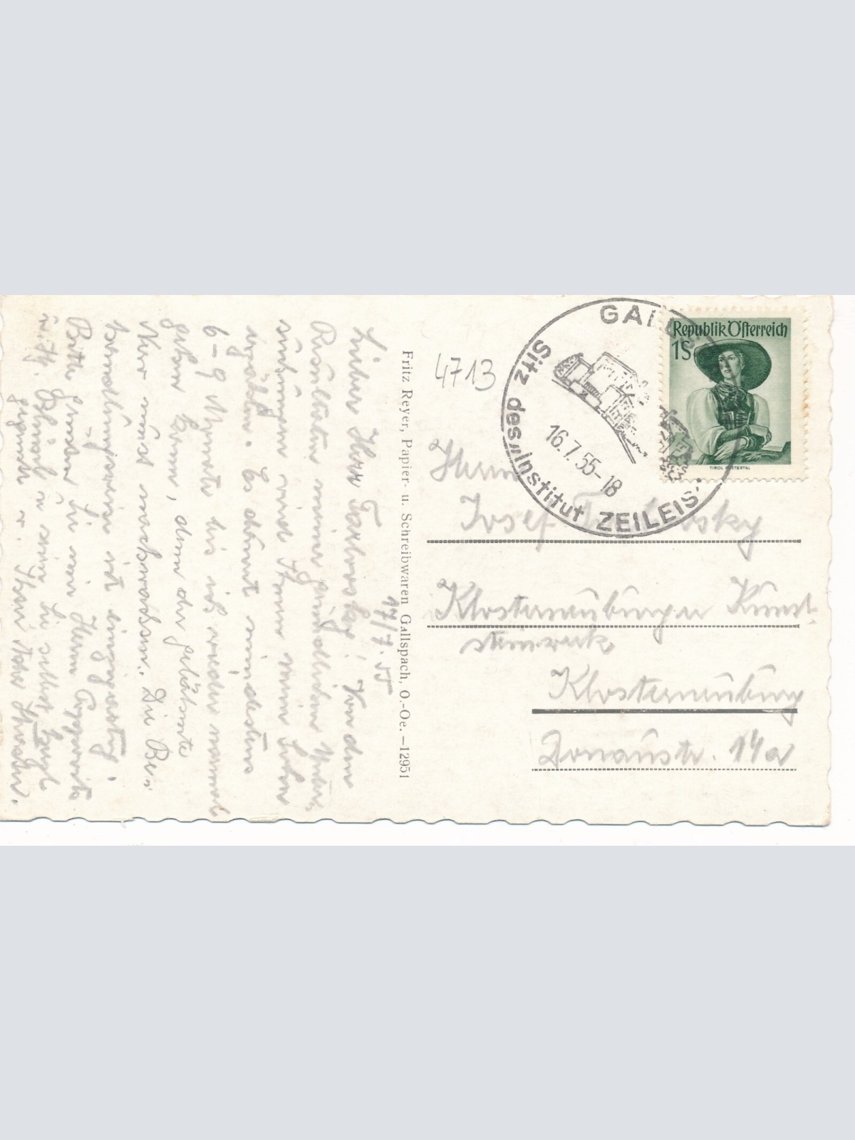 AK aus Gallspach mit Hotel Bayrischer Hof Oberösterreich (7451)