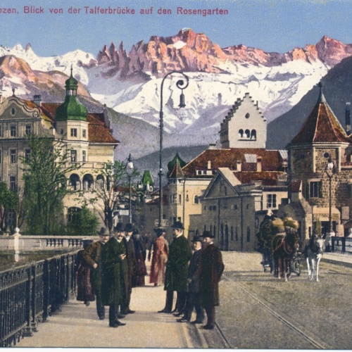 AK aus Bozen mit Talferbrücke Italien (7065)