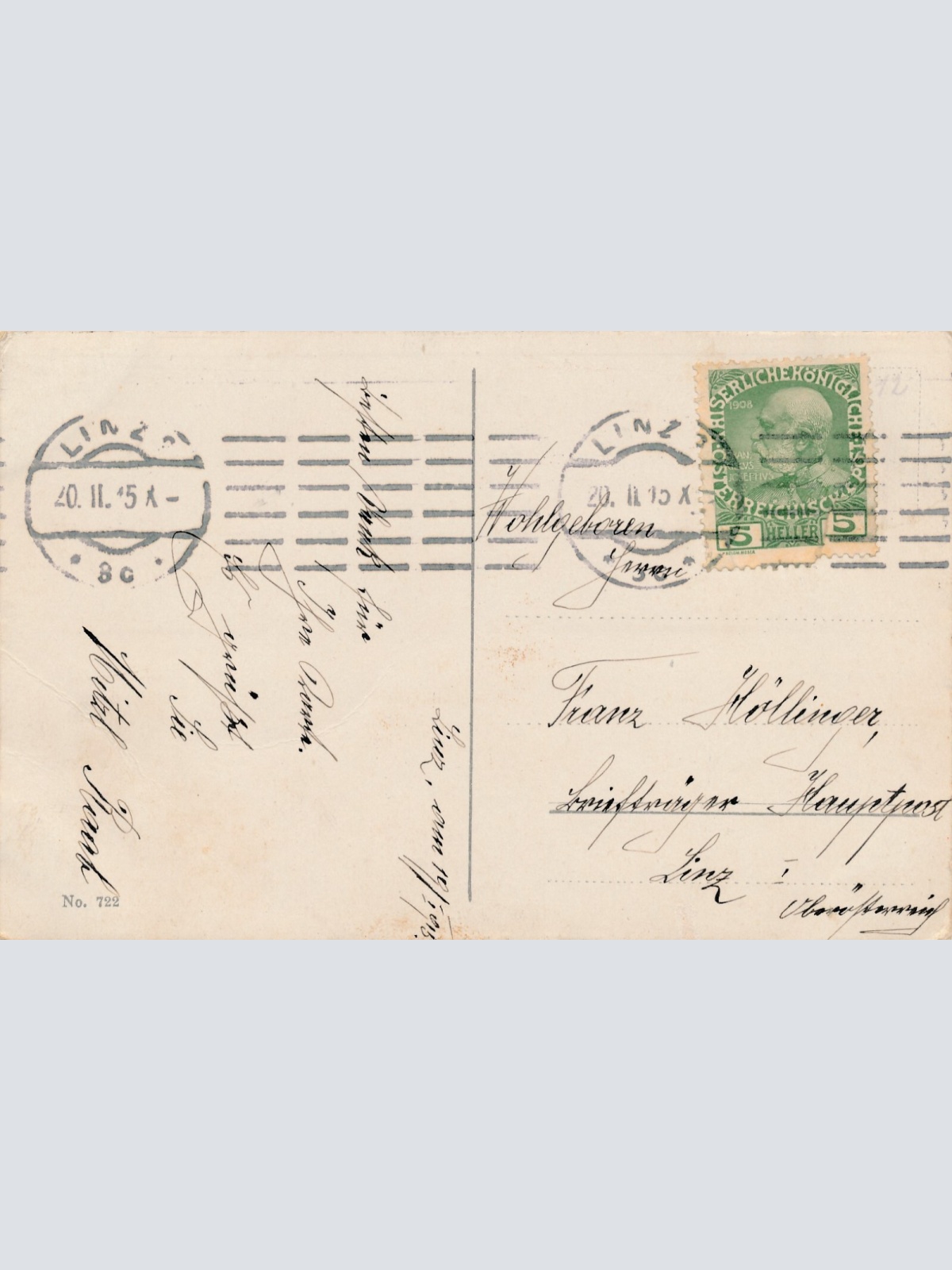 AK aus Linz an der Donau mit Kloster Oberösterreich (7057)