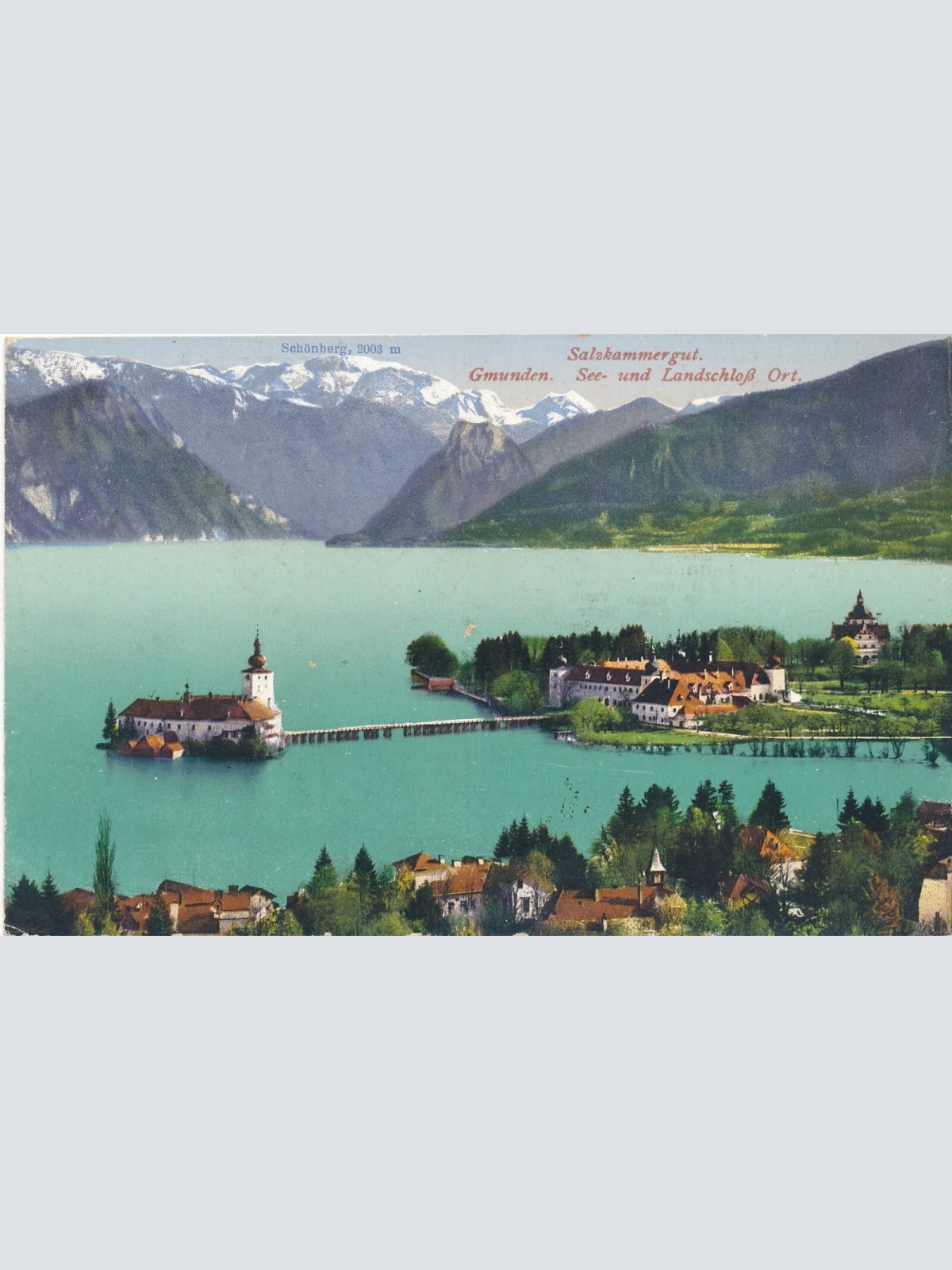 AK aus Gmunden mit SChloss Ort Oberösterreich (7697)