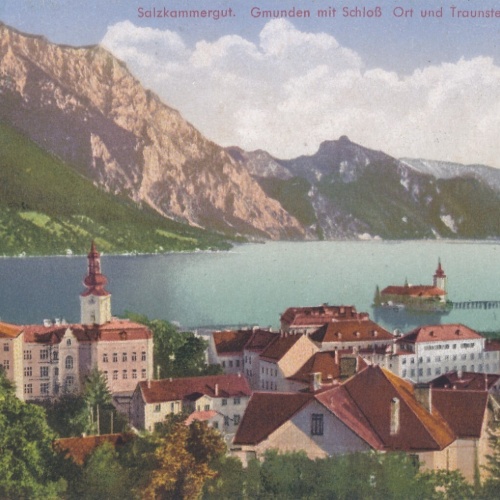 AK aus Gmunden mit Schloss Ort Oberösterreich (7689)