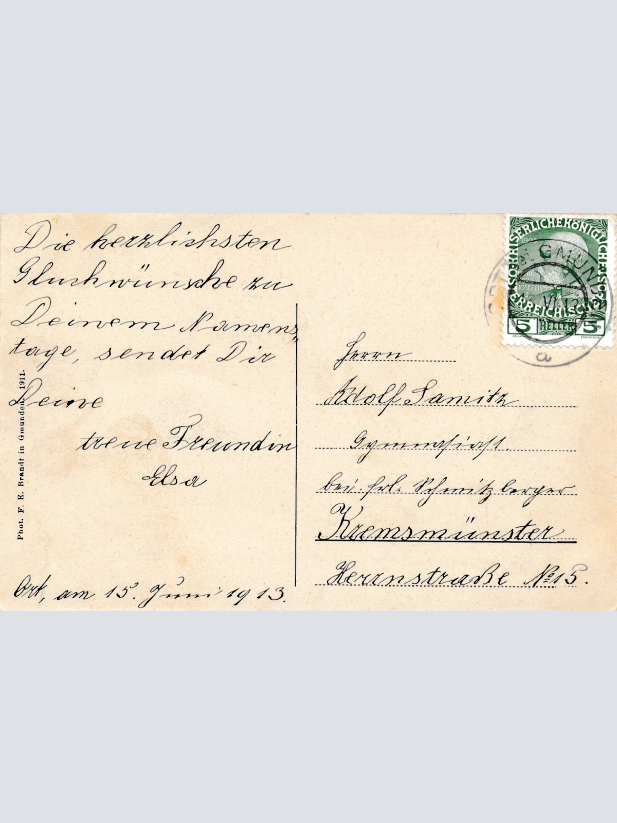 AK aus Gmunden mit Schloss Ort Oberösterreich (7688)