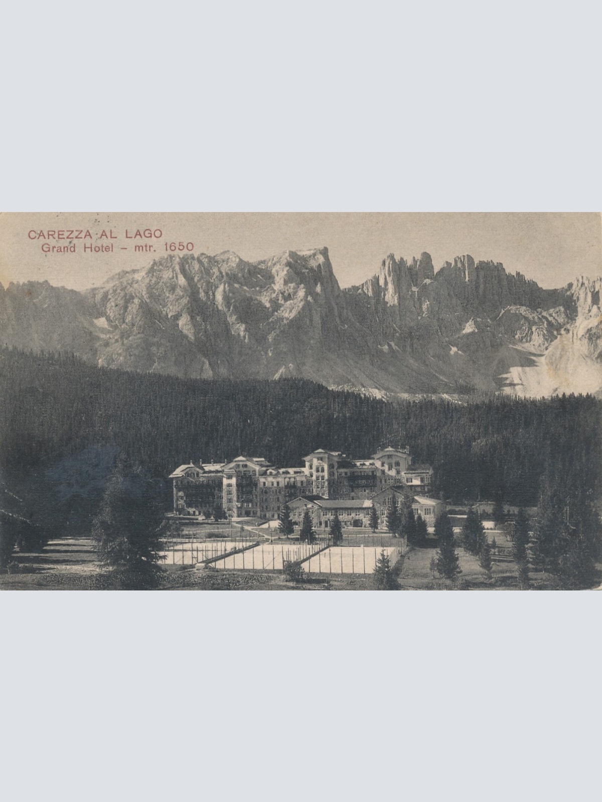 AK aus Carezza al Lago mit Grad Hotel Italien (7719)