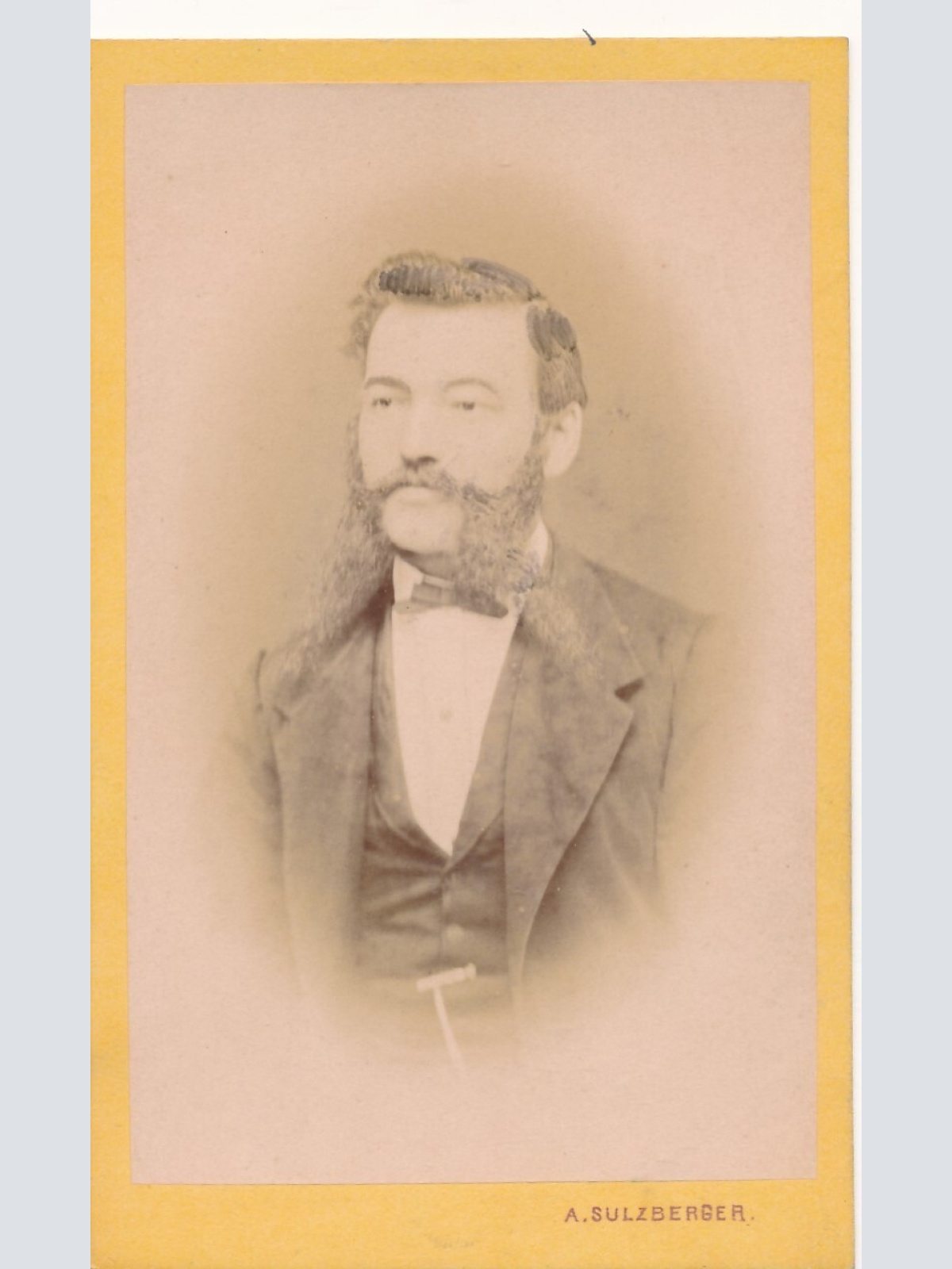 Hartkarton - Foto Mann mit Kotletten Photograf Gmunden A.Sulzberger (7253)