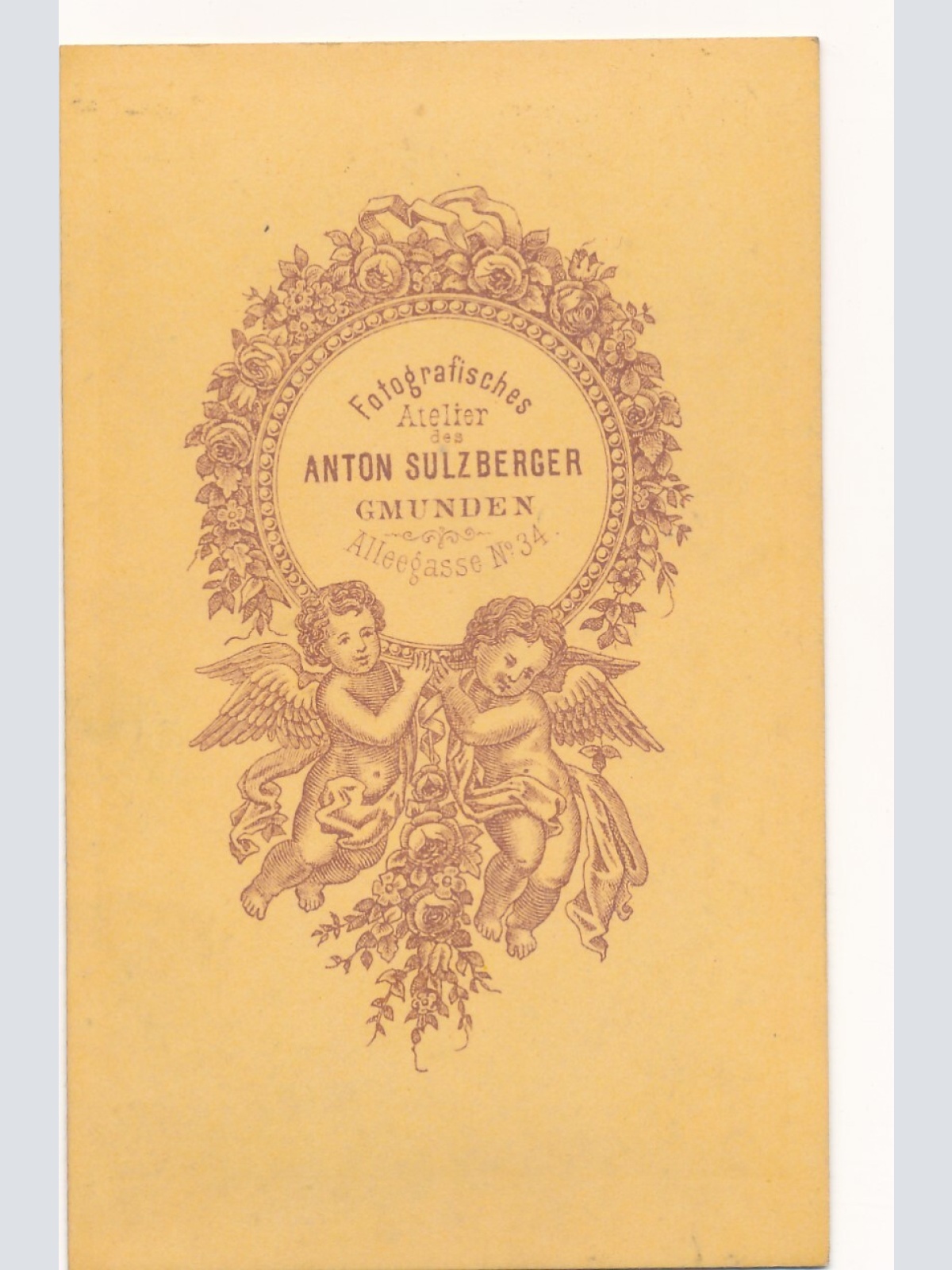 Hartkarton - Foto Mann mit Kotletten Photograf Gmunden A.Sulzberger (7253)