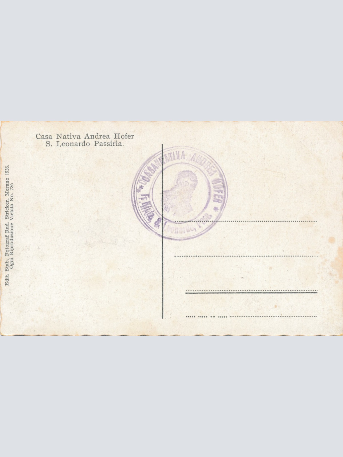 AK Casa nativa di Andrea Italien (7725)