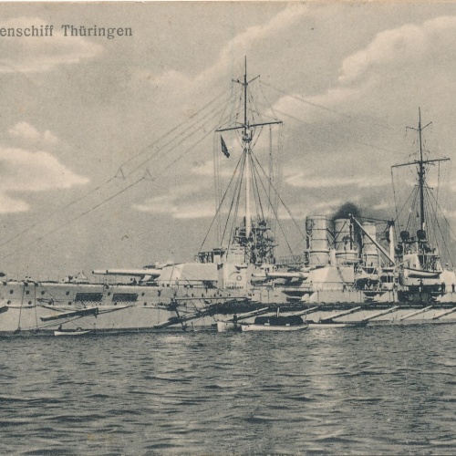 AK vom S.M. Linienschiff Thüringen Kriegsschiff (7237)