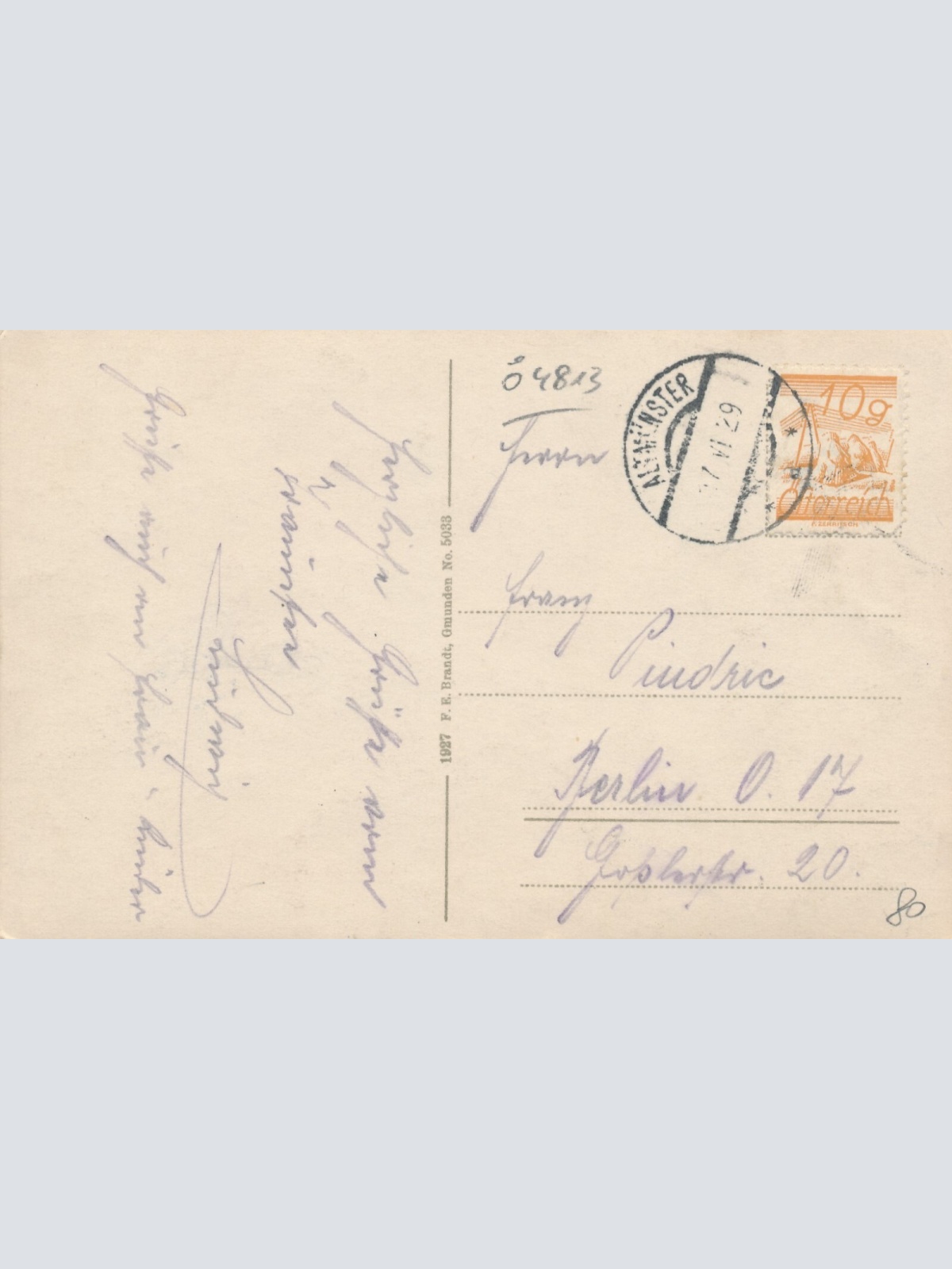 AK aus Altmünster mit dem Traunstein Oberösterreich (7640)