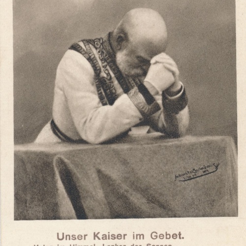 AK vom Kaiser Franz Josef beim Gebet (7084)