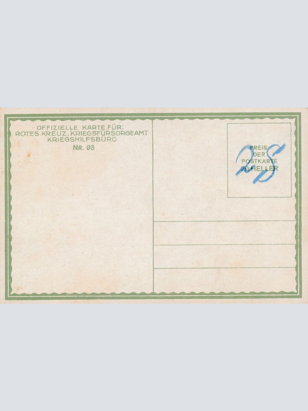 Rot Kreuz Karte Nr.93 Alarm (7089)