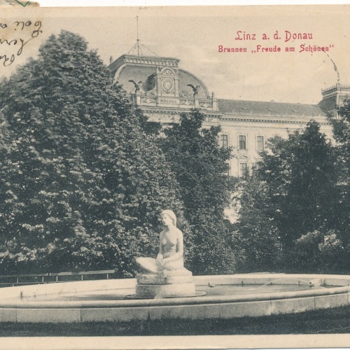 AK aus Linz an der Donau mit Brunnen Oberösterreich (7130)