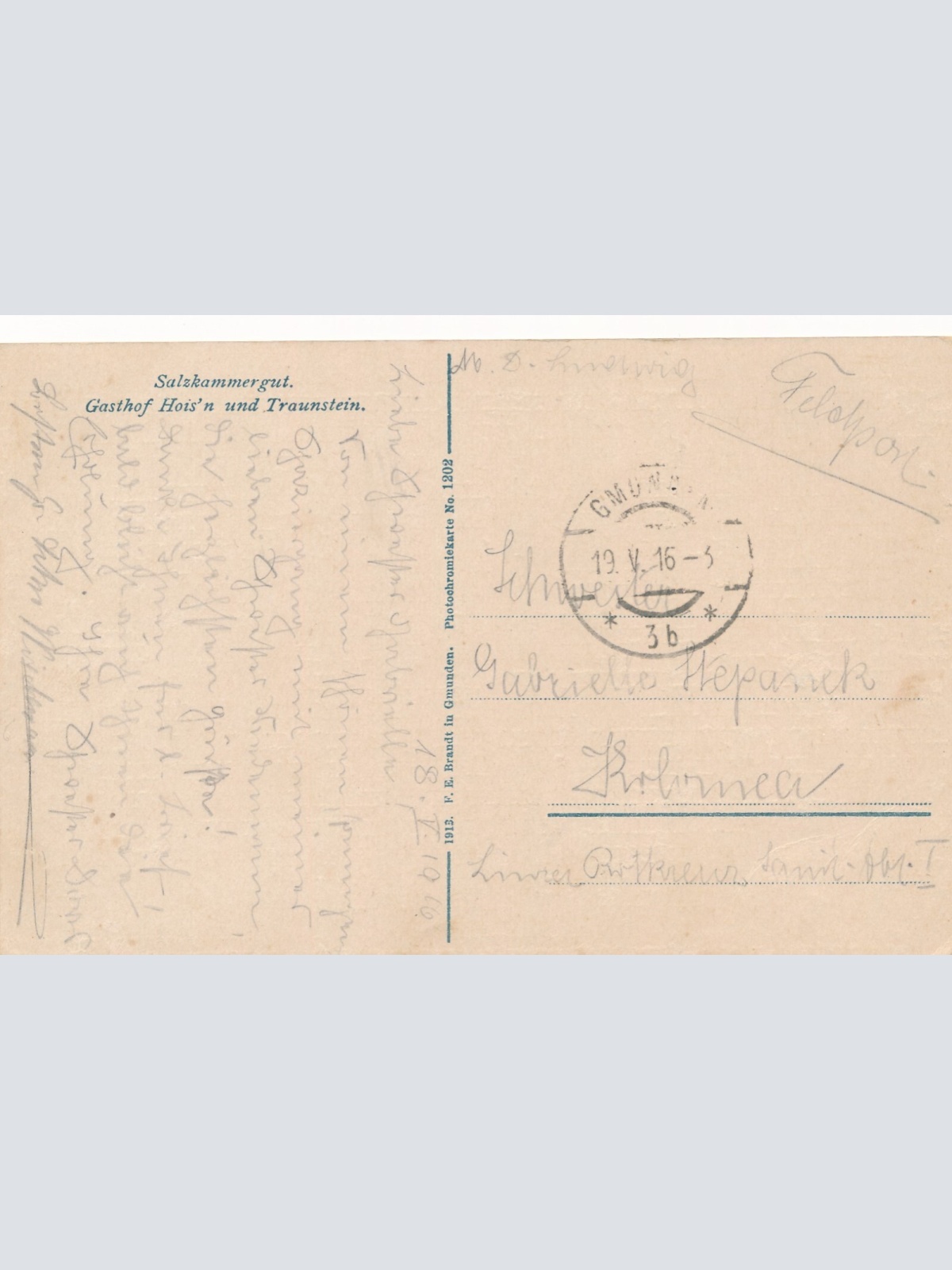 AK, Gasthof Hois'n und Traunstein, Oberösterreich (S2097)