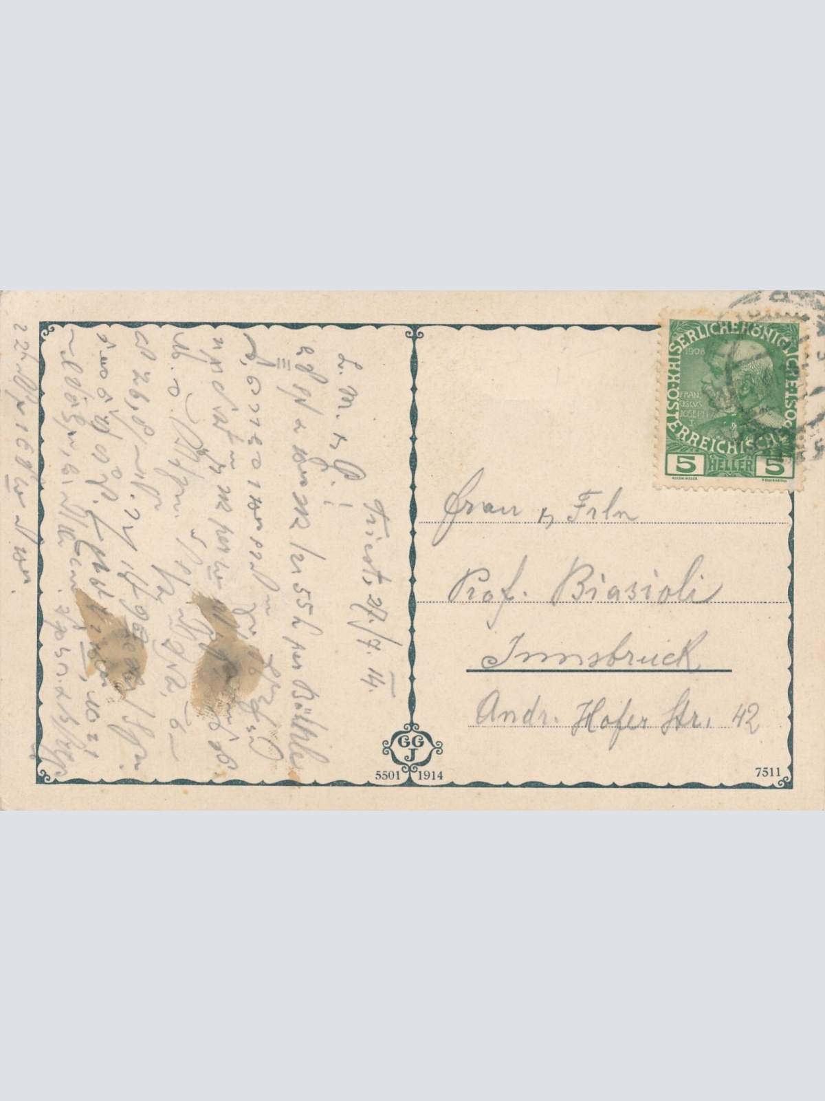 AK aus Trieste mit Schiff Italien (7739)