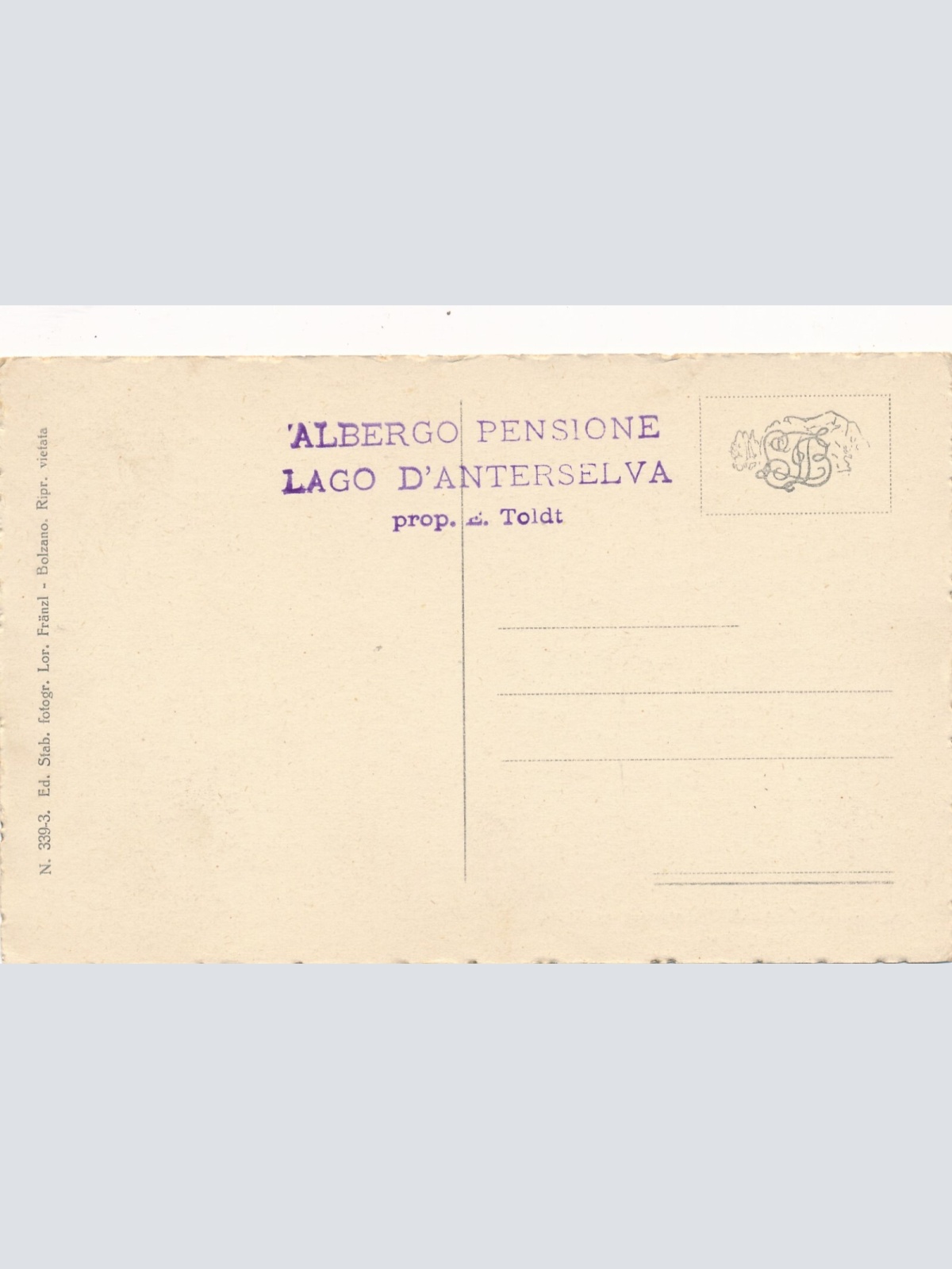 AK aus Lago di Anterselva Albergo al Lago Italien (7764)