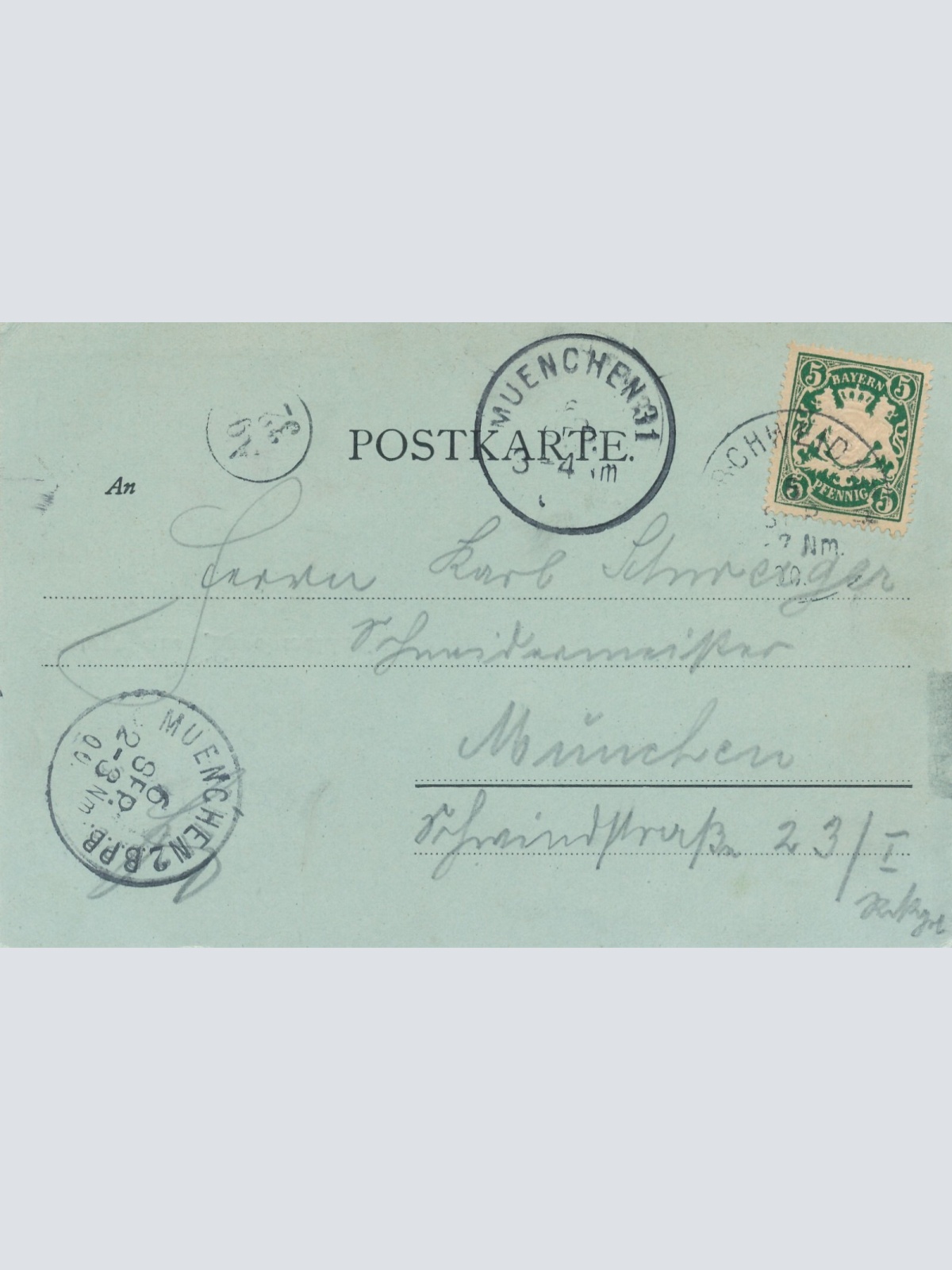 Mondschein - Karte gruss aus Kirchweidach Bayern (7574)