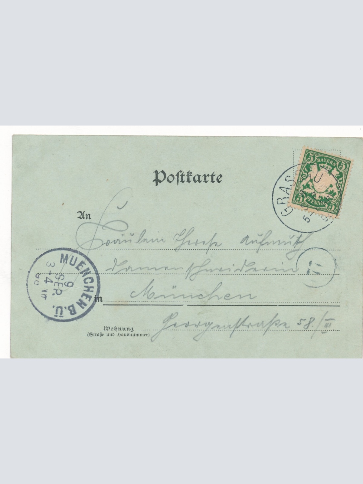 Mondschein - Karte gruss aus Marquartstein Bayern (7577)