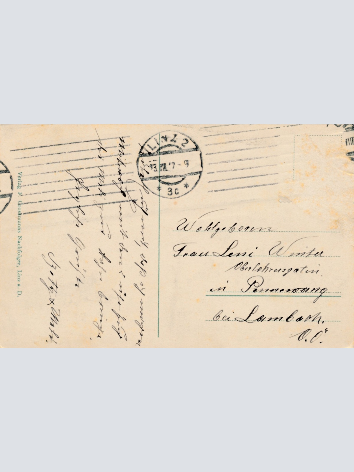 AK aus Linz an der Donau Donaubrücke mit Dampfer Oberösterreich (7940)