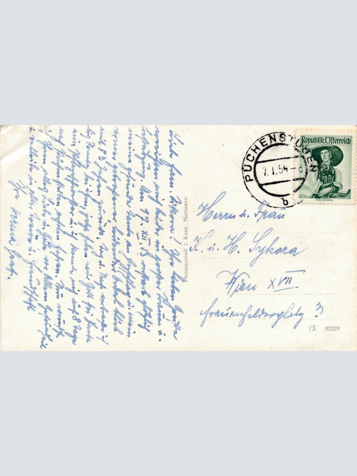 AK aus Puchenstuben Wintersportplatz mit Kinder Niederösterreich (7890)