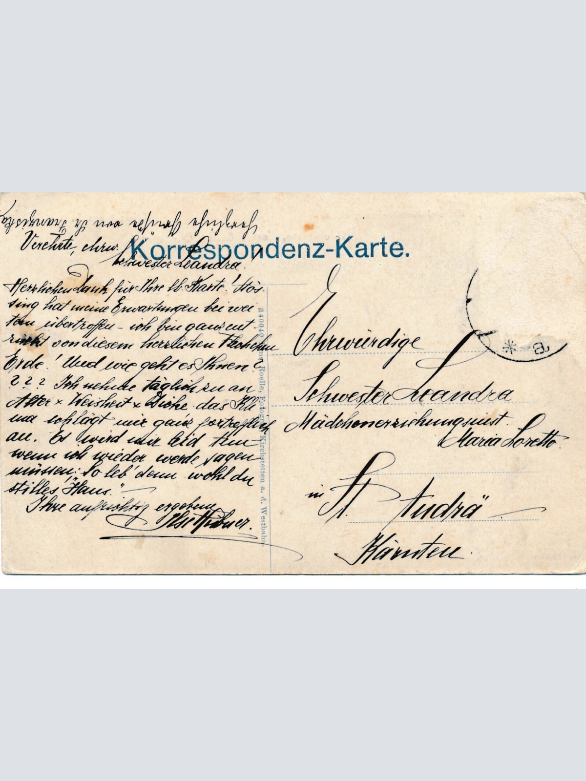 AK aus Stössing mit Kaiser Jubiläums Kinder Heim Niederösterreich (7892)