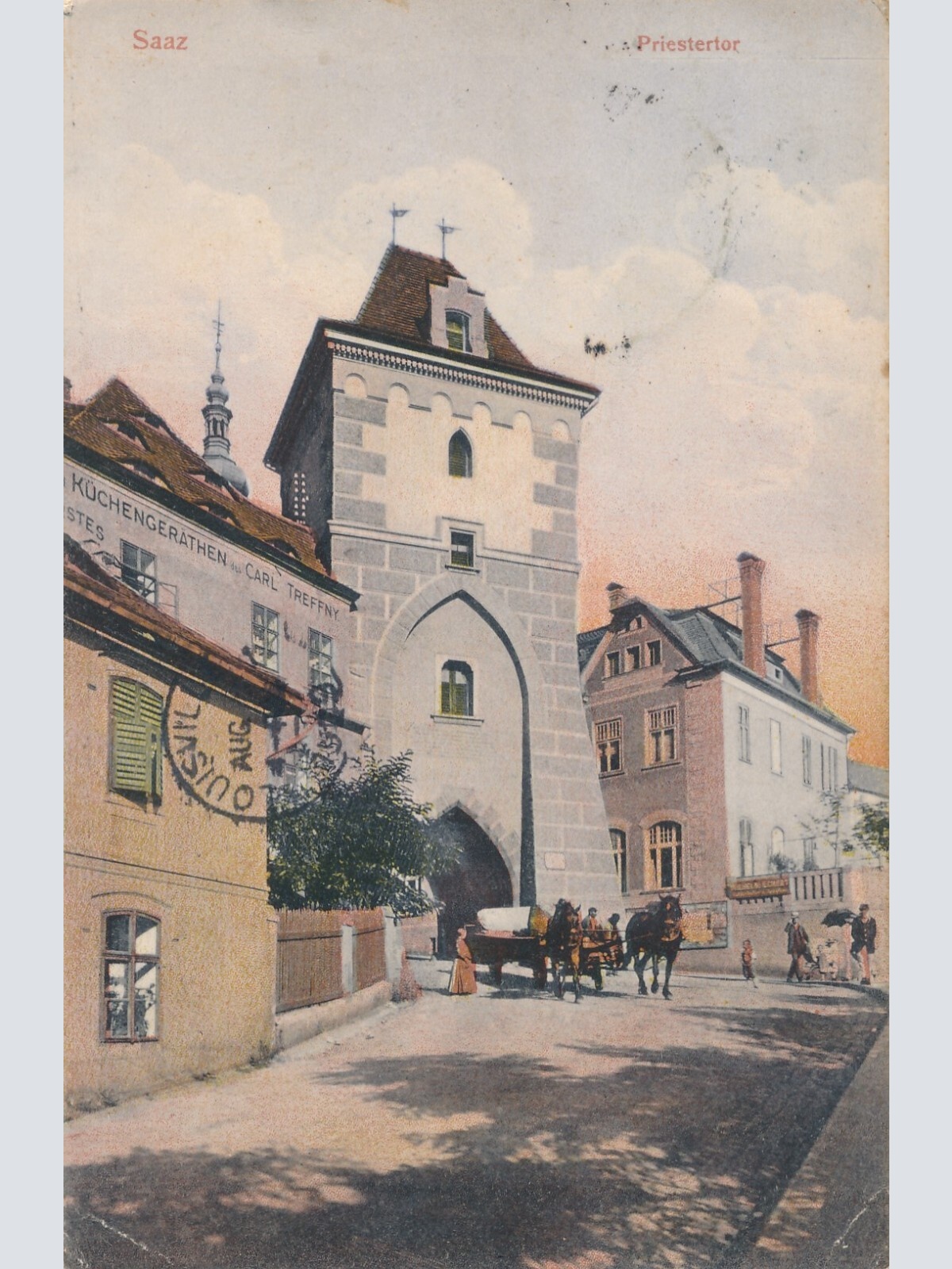 AK aus Saaz Priestertor Tschechoslowakei (7560)