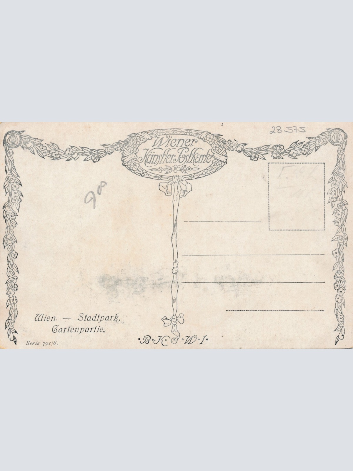 AK aus Wien Stadtpark Gartenpartie (7543)