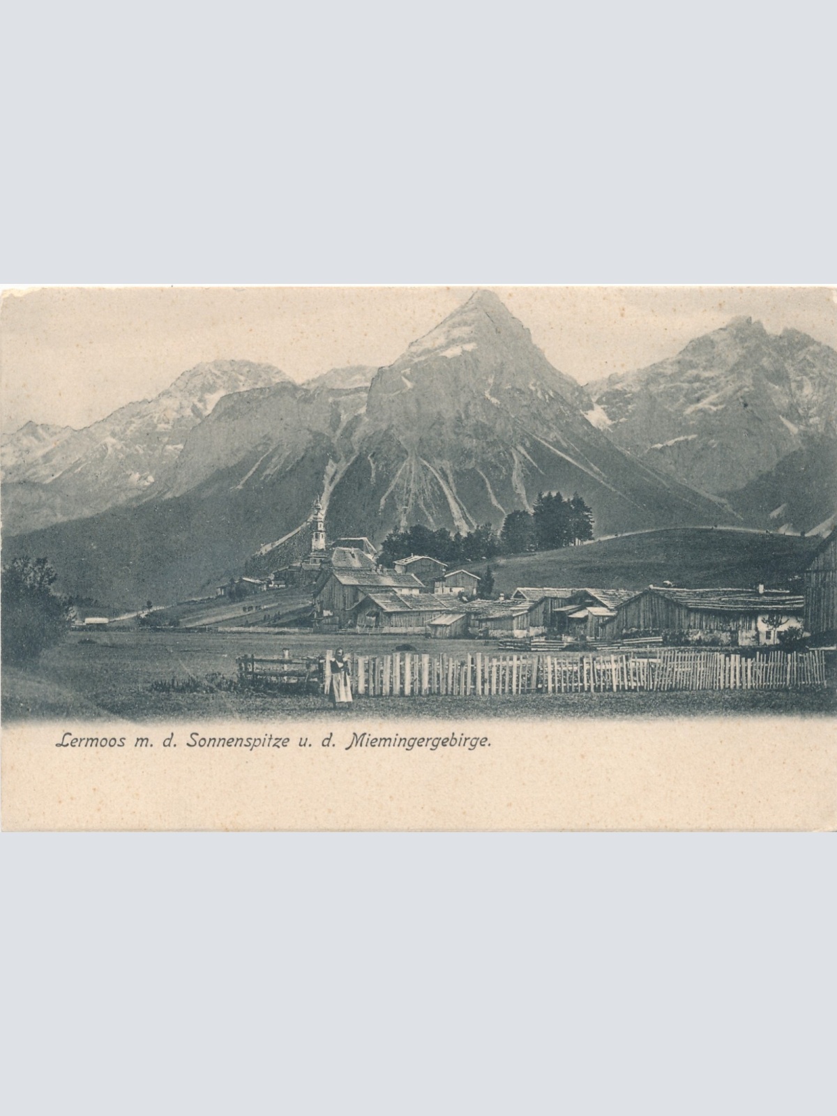 AK aus Lermoos mit Sonnenspitze Tirol (7967)