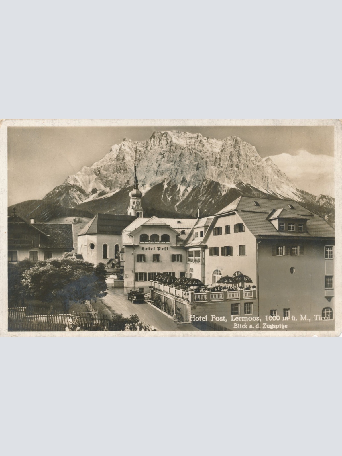 AK aus Lermoos mit Hotel Post Tirol (7969)